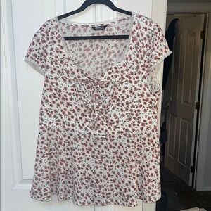 BloomChic ivory floral babydoll top Size 18-20